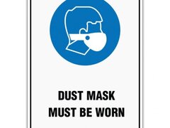 DUST MASK MUST BE WORN SIGN